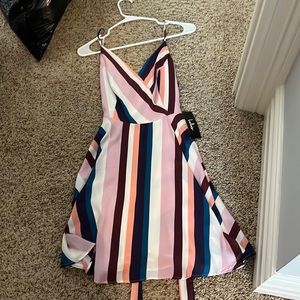 Lulus Striped Dress with tie around waist